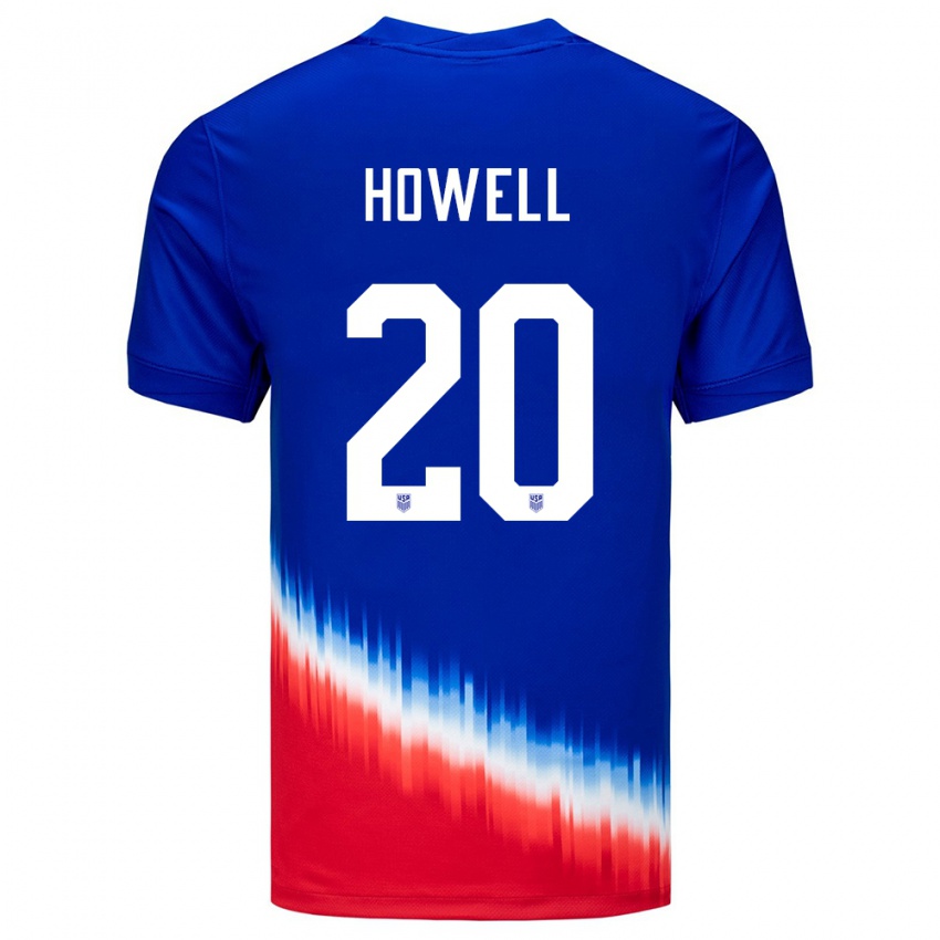 Børn Usa Jaelin Howell #20 Blå Udebane Spillertrøjer 24-26 Trøje T-Shirt