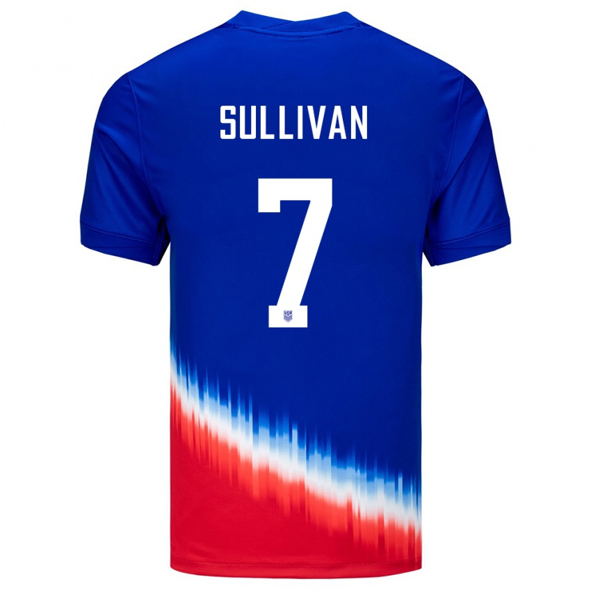 Børn Usa Quinn Sullivan #7 Blå Udebane Spillertrøjer 24-26 Trøje T-Shirt