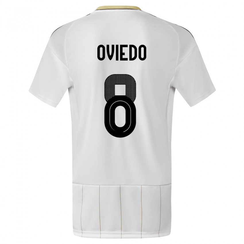 Børn Costa Rica Bryan Oviedo #8 Hvid Udebane Spillertrøjer 24-26 Trøje T-Shirt