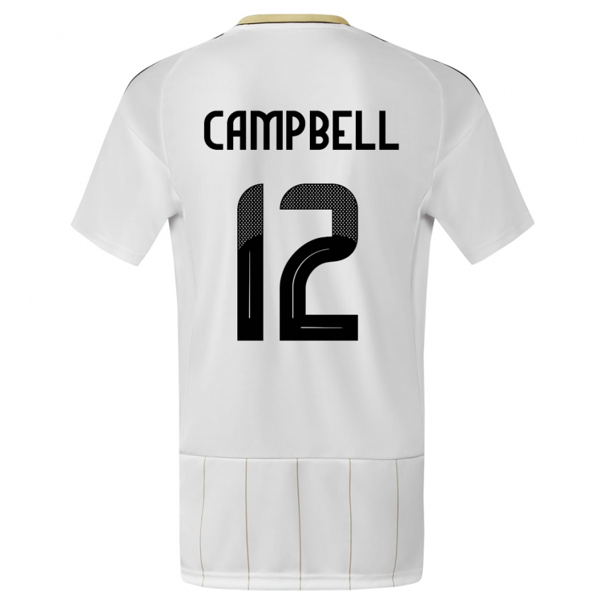 Børn Costa Rica Joel Campbell #12 Hvid Udebane Spillertrøjer 24-26 Trøje T-Shirt