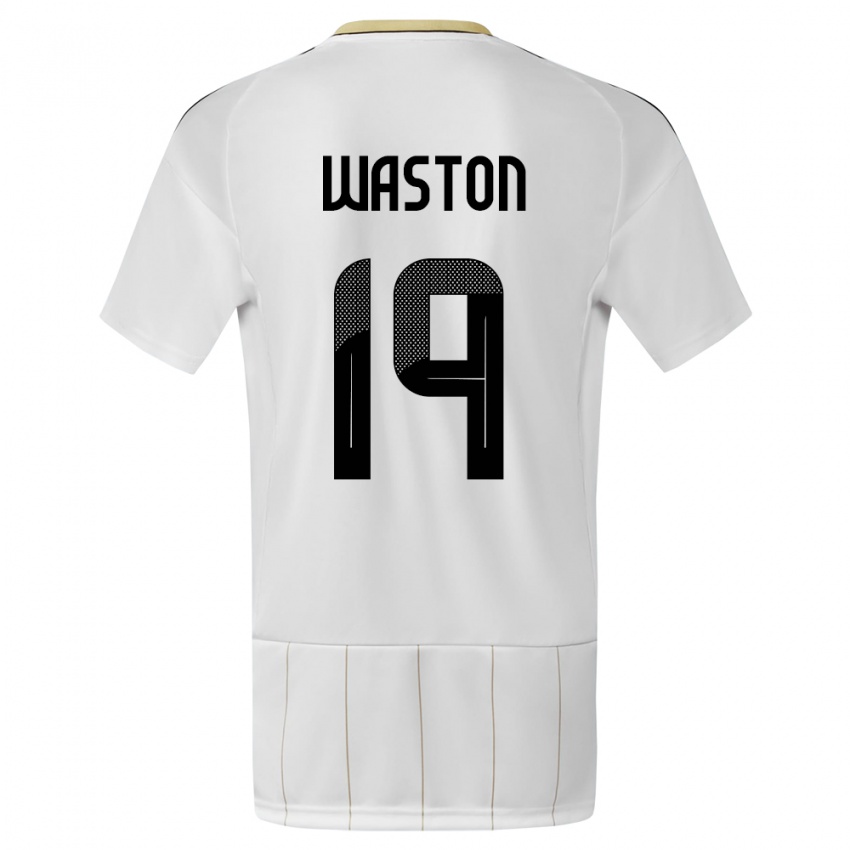 Børn Costa Rica Kendall Waston #19 Hvid Udebane Spillertrøjer 24-26 Trøje T-Shirt