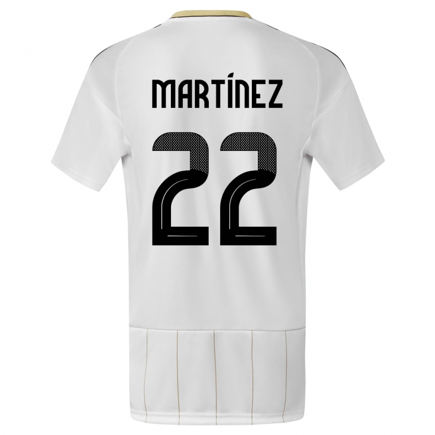 Børn Costa Rica Carlos Martinez #22 Hvid Udebane Spillertrøjer 24-26 Trøje T-Shirt