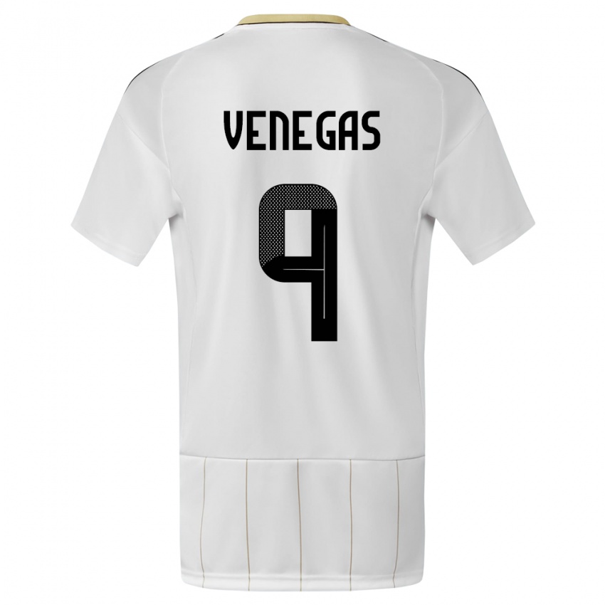 Børn Costa Rica Carolina Venegas #9 Hvid Udebane Spillertrøjer 24-26 Trøje T-Shirt