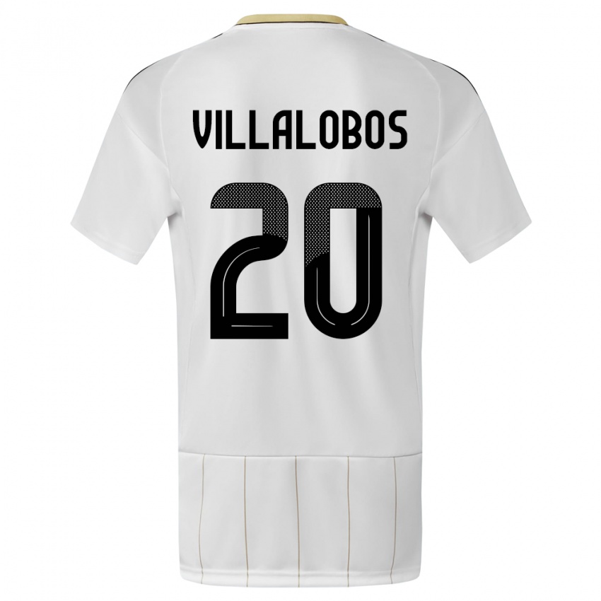 Børn Costa Rica Fabiola Villalobos #20 Hvid Udebane Spillertrøjer 24-26 Trøje T-Shirt