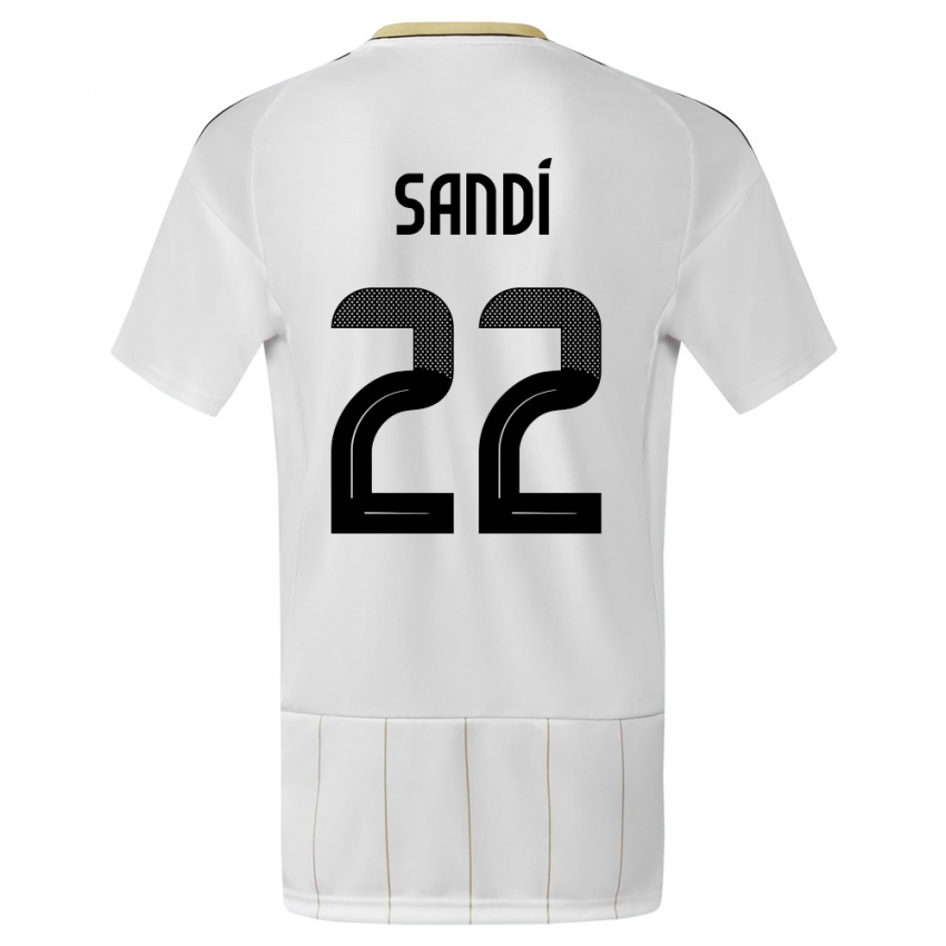 Børn Costa Rica Cristel Sandi #22 Hvid Udebane Spillertrøjer 24-26 Trøje T-Shirt