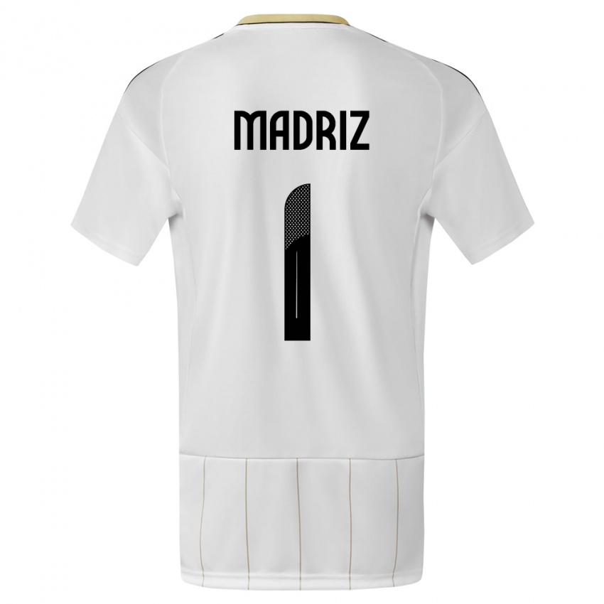 Børn Costa Rica Abraham Madriz #1 Hvid Udebane Spillertrøjer 24-26 Trøje T-Shirt