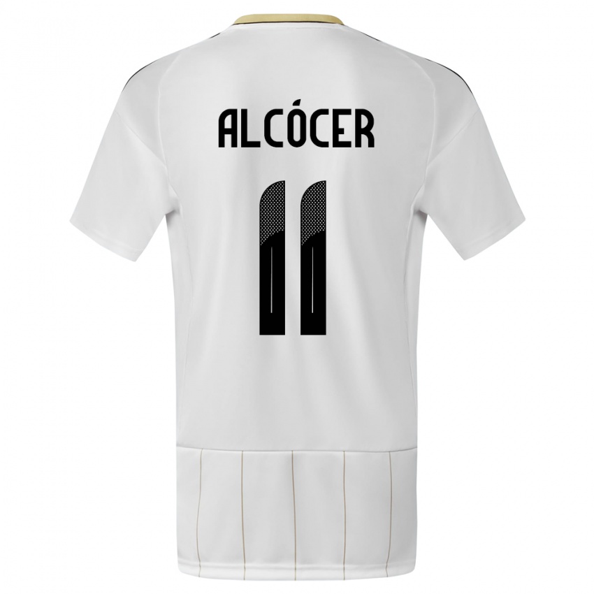 Børn Costa Rica Josimar Alcocer #11 Hvid Udebane Spillertrøjer 24-26 Trøje T-Shirt