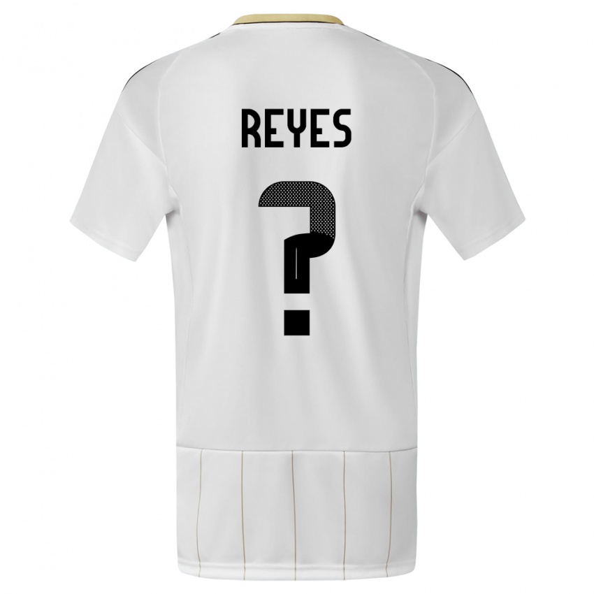 Børn Costa Rica Kenan Reyes #0 Hvid Udebane Spillertrøjer 24-26 Trøje T-Shirt