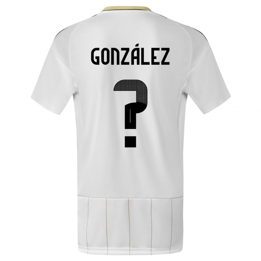 Børn Costa Rica Ariel Gonzalez #0 Hvid Udebane Spillertrøjer 24-26 Trøje T-Shirt