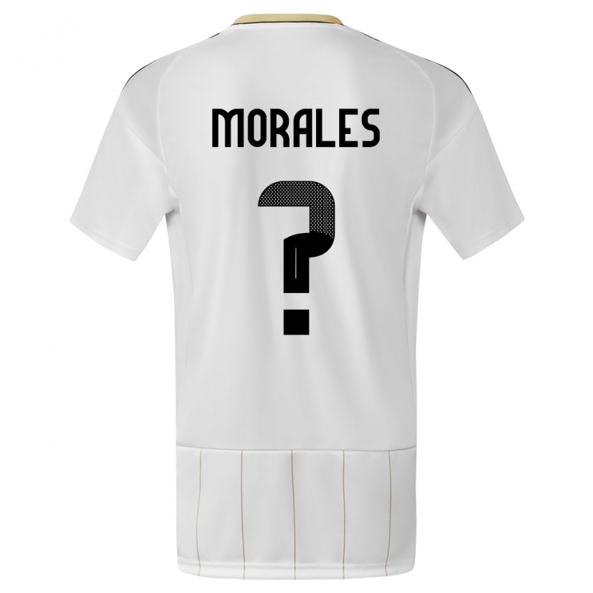 Børn Costa Rica Bryan Morales #0 Hvid Udebane Spillertrøjer 24-26 Trøje T-Shirt