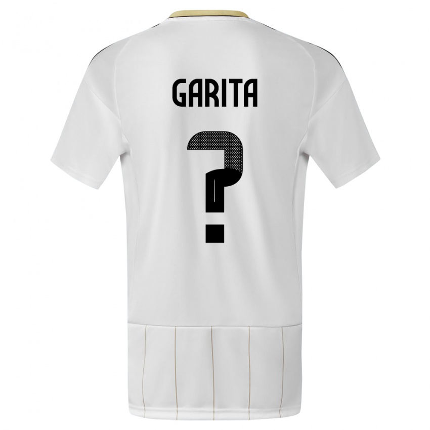 Børn Costa Rica Emmanuel Garita #0 Hvid Udebane Spillertrøjer 24-26 Trøje T-Shirt