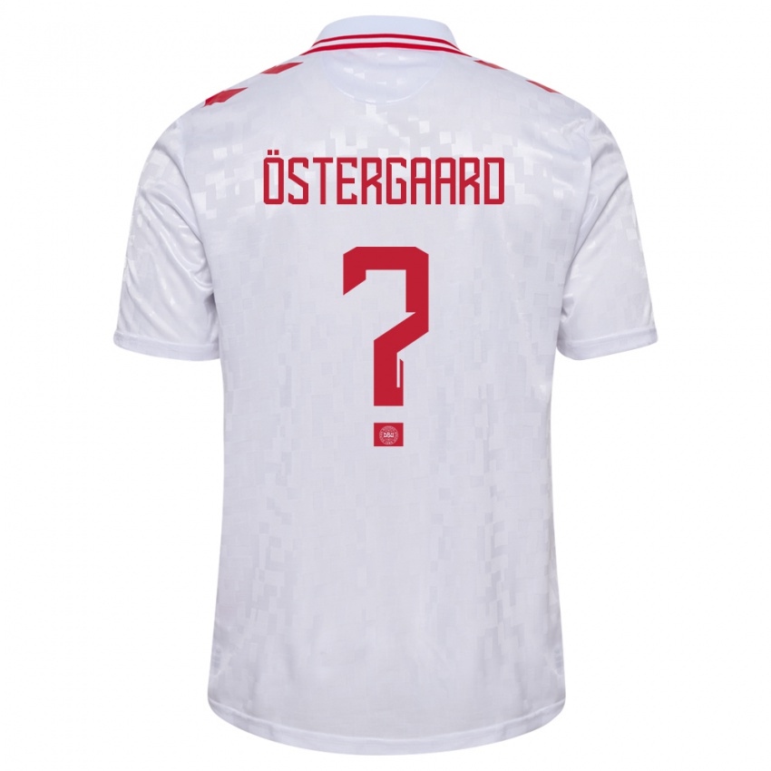 Børn Danmark Christian Östergaard #0 Hvid Udebane Spillertrøjer 24-26 Trøje T-Shirt
