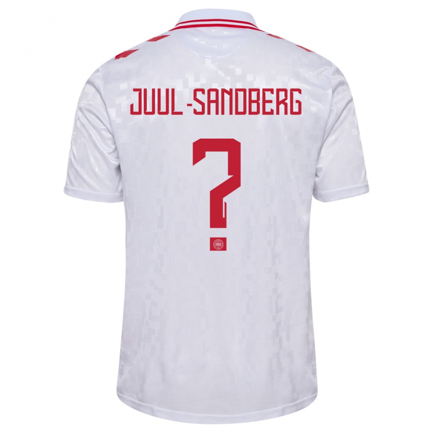 Børn Danmark Nikolaj Juul-Sandberg #0 Hvid Udebane Spillertrøjer 24-26 Trøje T-Shirt