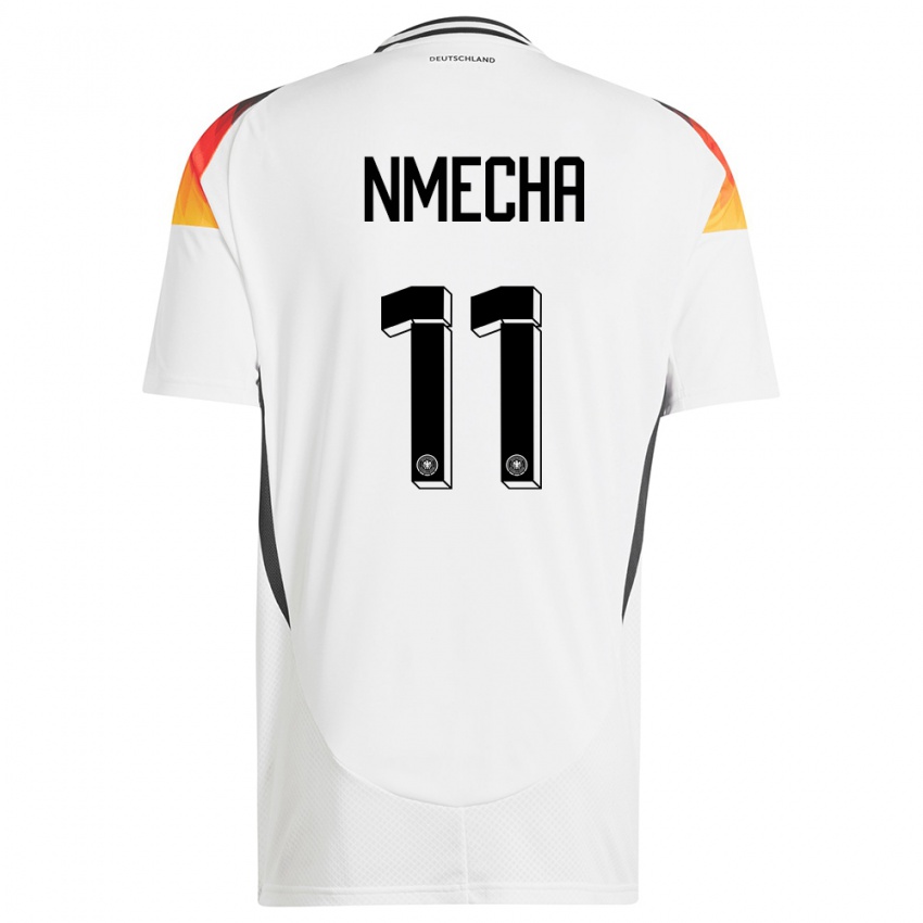 Mænd Tyskland Lukas Nmecha #11 Hvid Hjemmebane Spillertrøjer 24-26 Trøje T-Shirt