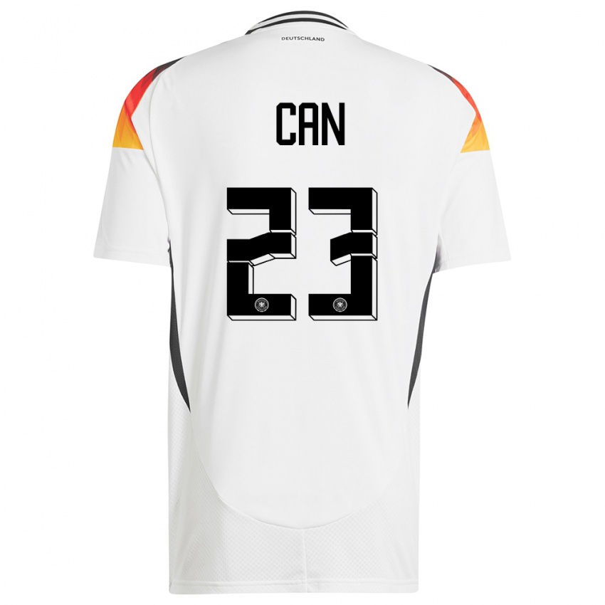 Mænd Tyskland Emre Can #23 Hvid Hjemmebane Spillertrøjer 24-26 Trøje T-Shirt
