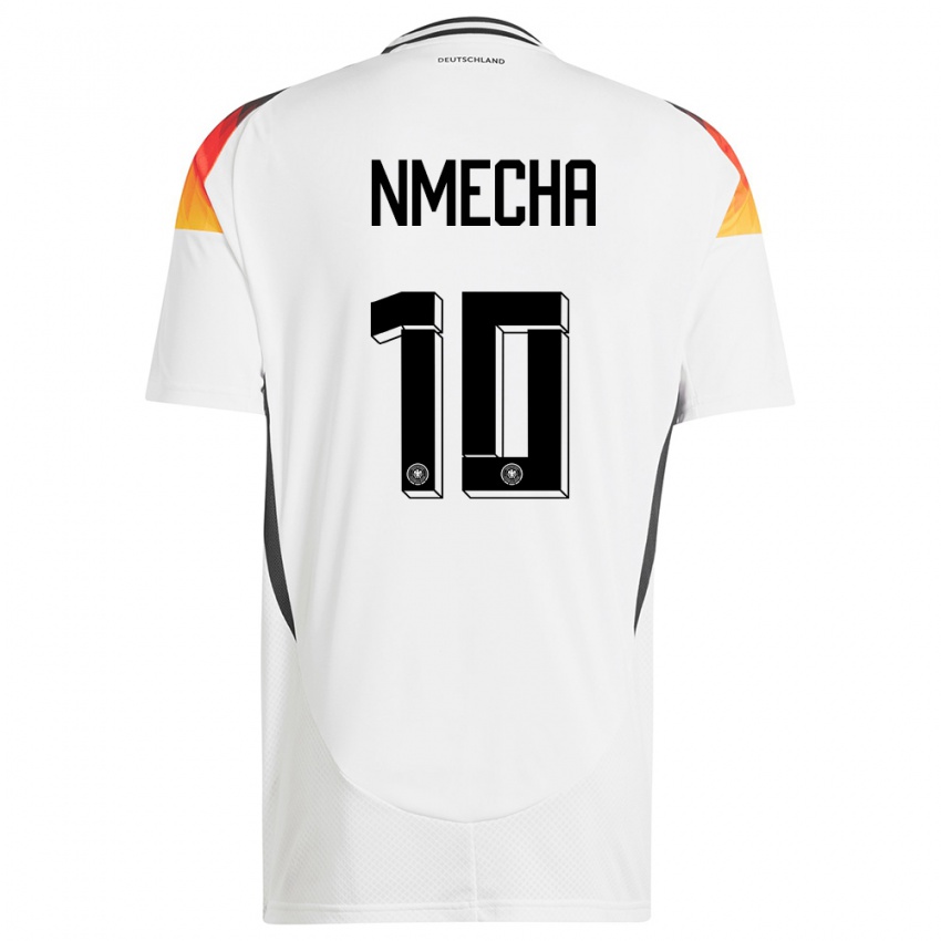 Mænd Tyskland Felix Nmecha #10 Hvid Hjemmebane Spillertrøjer 24-26 Trøje T-Shirt