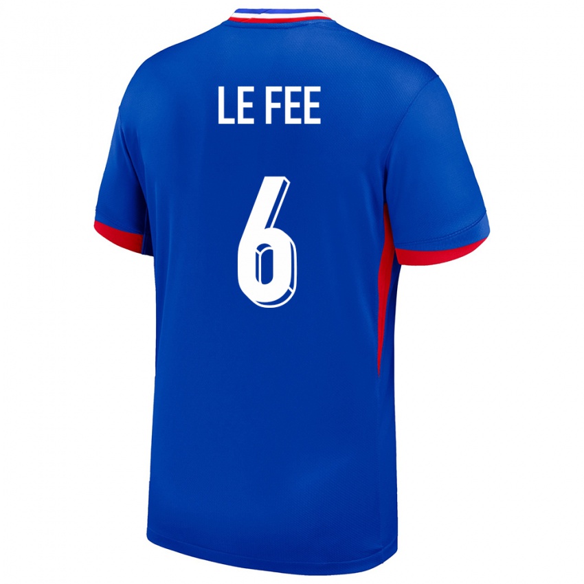 Mænd Frankrig Enzo Le Fee #6 Blå Hjemmebane Spillertrøjer 24-26 Trøje T-Shirt