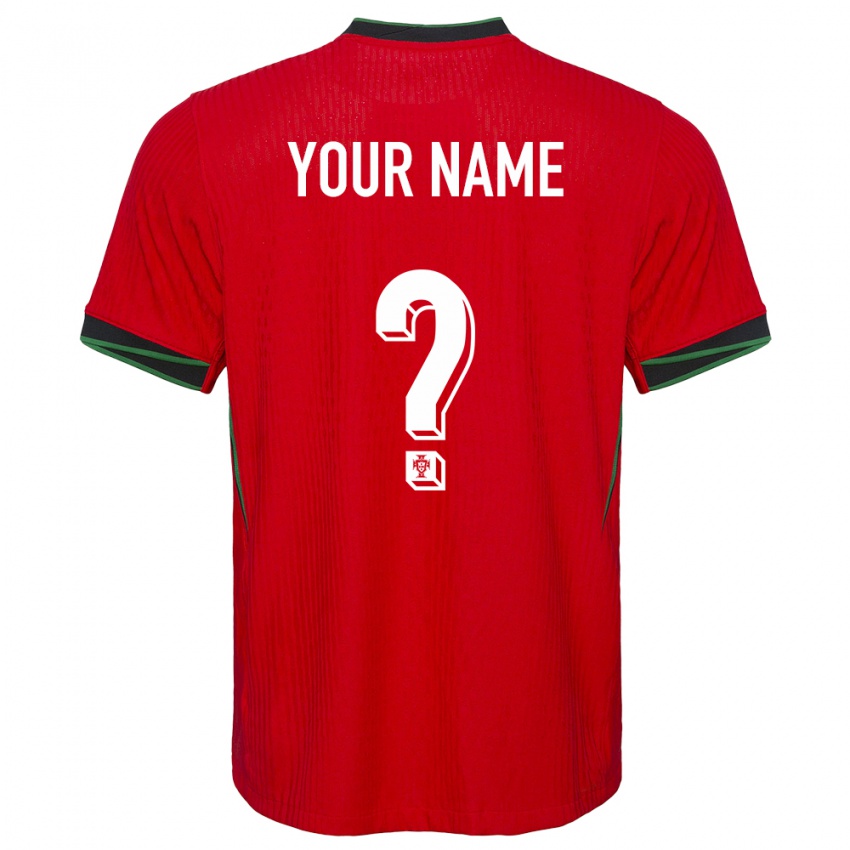 Mænd Portugal Dit Navn #0 Rød Hjemmebane Spillertrøjer 24-26 Trøje T-Shirt