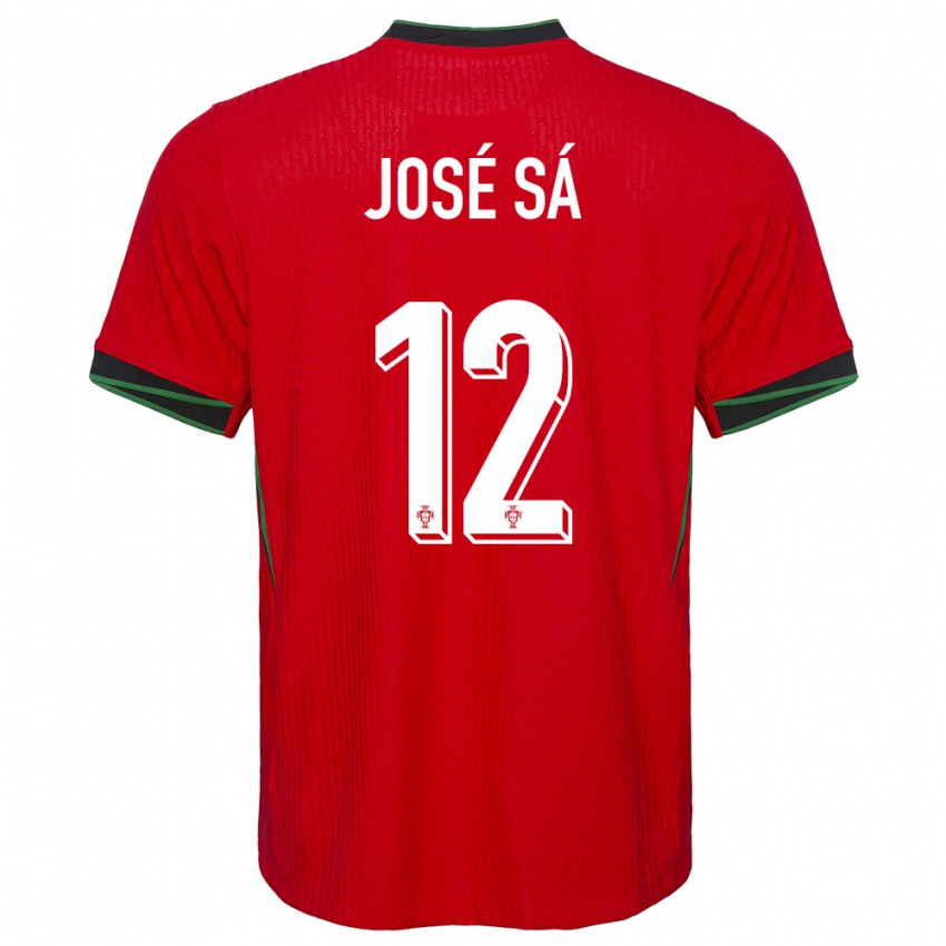 Mænd Portugal Jose Sa #12 Rød Hjemmebane Spillertrøjer 24-26 Trøje T-Shirt