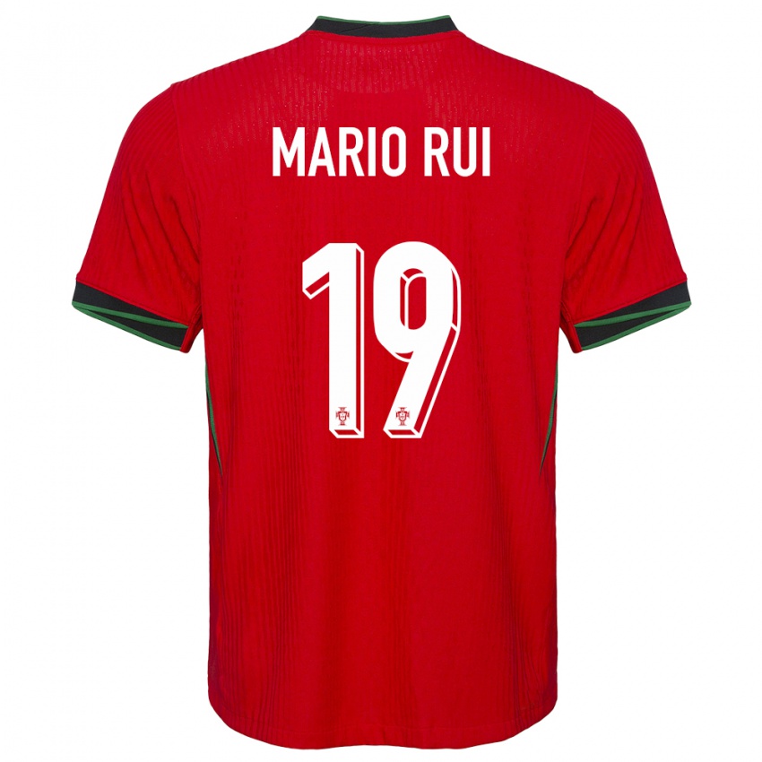 Mænd Portugal Mario Rui #19 Rød Hjemmebane Spillertrøjer 24-26 Trøje T-Shirt