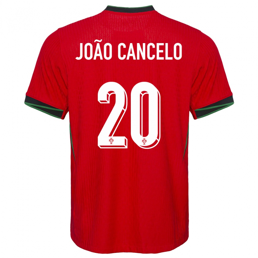 Mænd Portugal Joao Cancelo #20 Rød Hjemmebane Spillertrøjer 24-26 Trøje T-Shirt