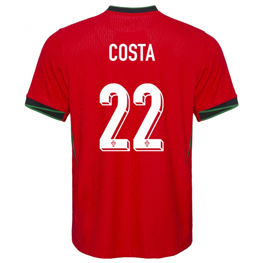 Mænd Portugal Diogo Costa #22 Rød Hjemmebane Spillertrøjer 24-26 Trøje T-Shirt