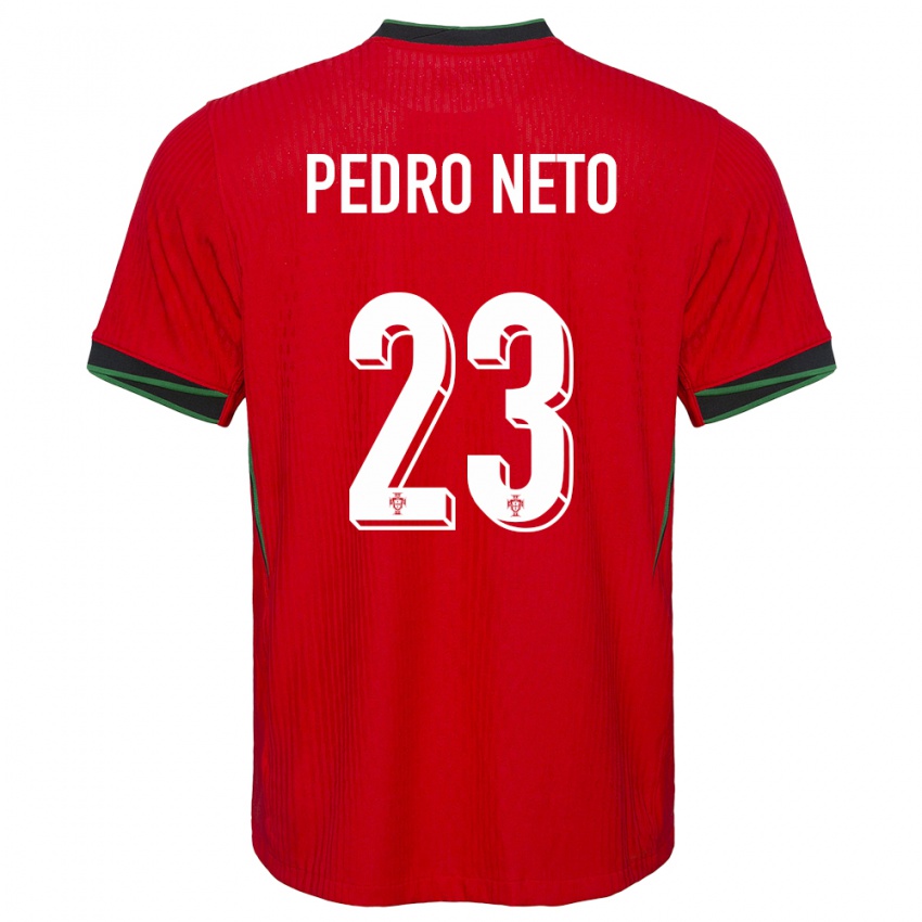 Mænd Portugal Pedro Neto #23 Rød Hjemmebane Spillertrøjer 24-26 Trøje T-Shirt