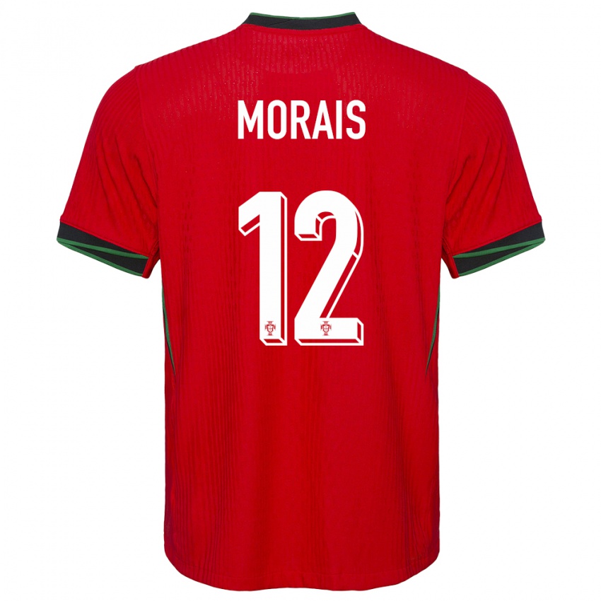 Mænd Portugal Patricia Morais #12 Rød Hjemmebane Spillertrøjer 24-26 Trøje T-Shirt