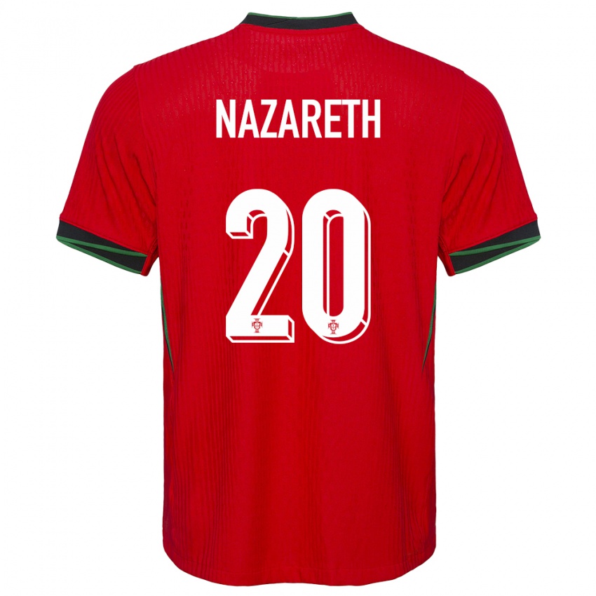 Mænd Portugal Kika Nazareth #20 Rød Hjemmebane Spillertrøjer 24-26 Trøje T-Shirt