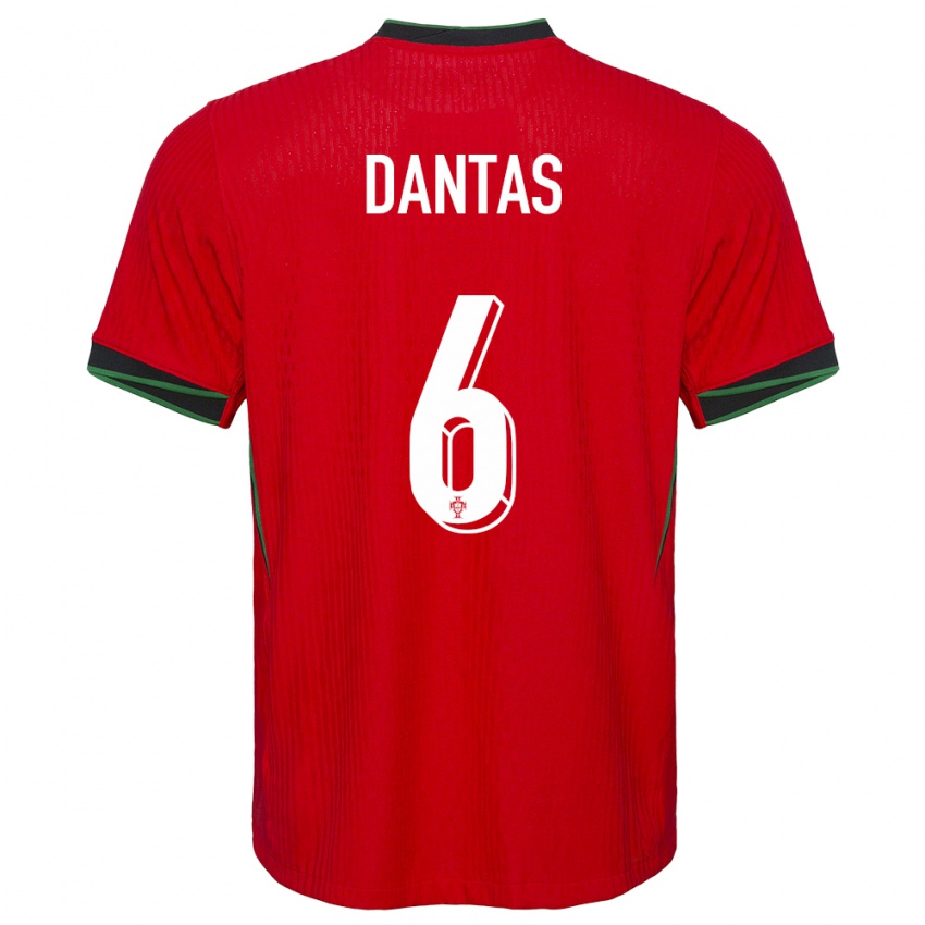 Mænd Portugal Tiago Dantas #6 Rød Hjemmebane Spillertrøjer 24-26 Trøje T-Shirt