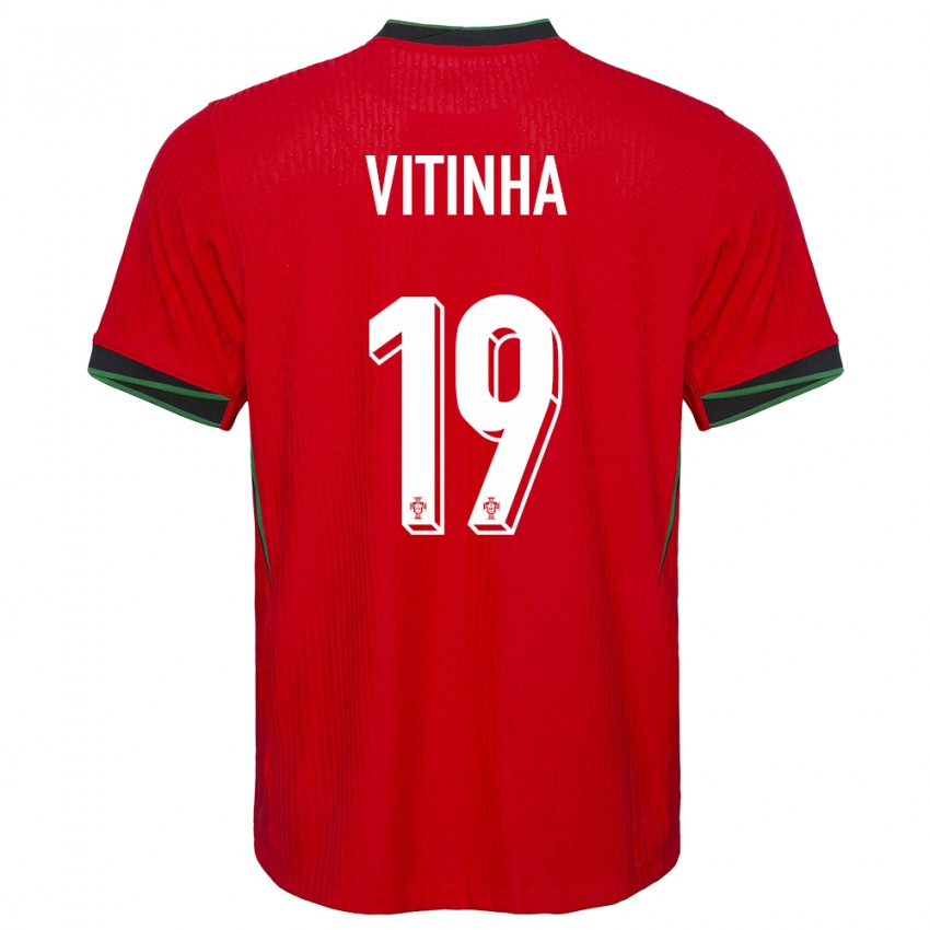 Mænd Portugal Vitinha #19 Rød Hjemmebane Spillertrøjer 24-26 Trøje T-Shirt