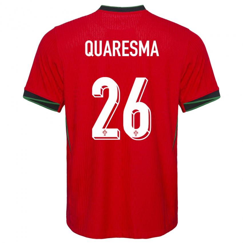 Mænd Portugal Eduardo Quaresma #26 Rød Hjemmebane Spillertrøjer 24-26 Trøje T-Shirt