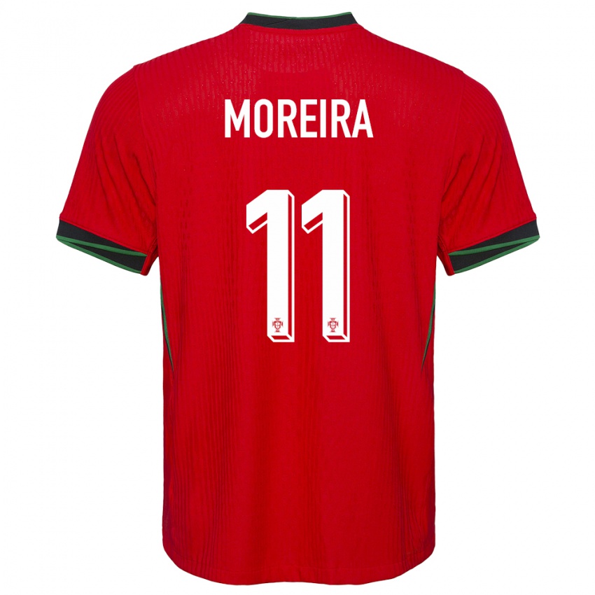 Mænd Portugal Diego Moreira #11 Rød Hjemmebane Spillertrøjer 24-26 Trøje T-Shirt
