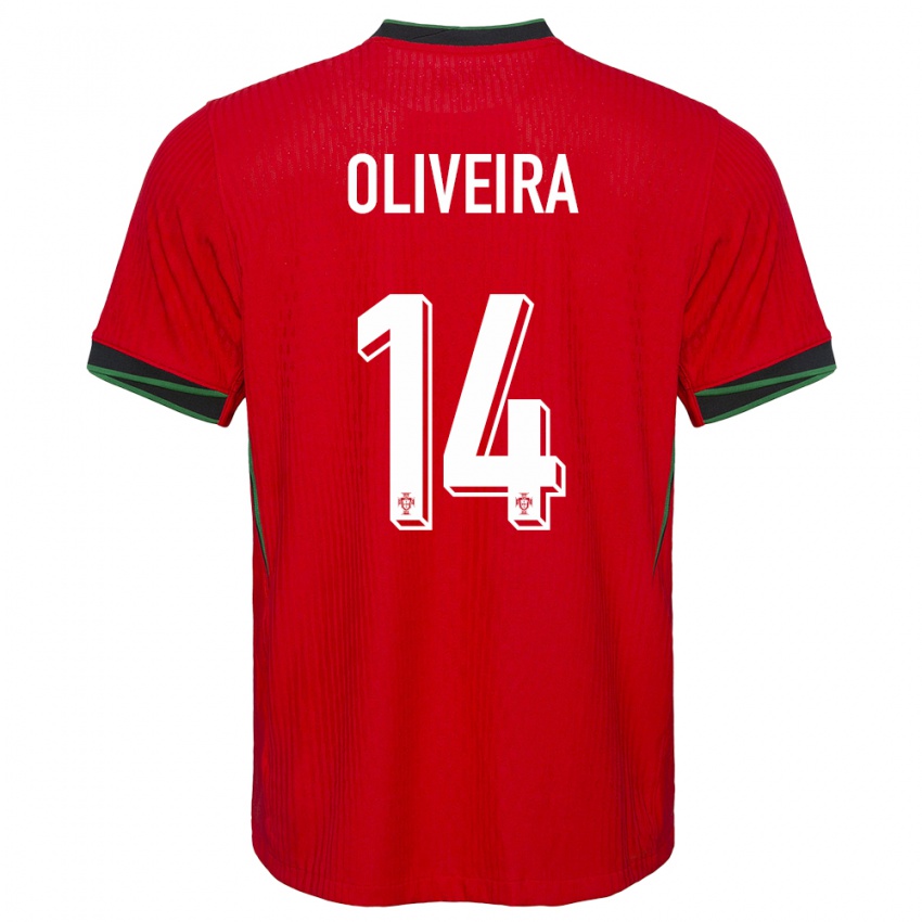Mænd Portugal Hugo Oliveira #14 Rød Hjemmebane Spillertrøjer 24-26 Trøje T-Shirt