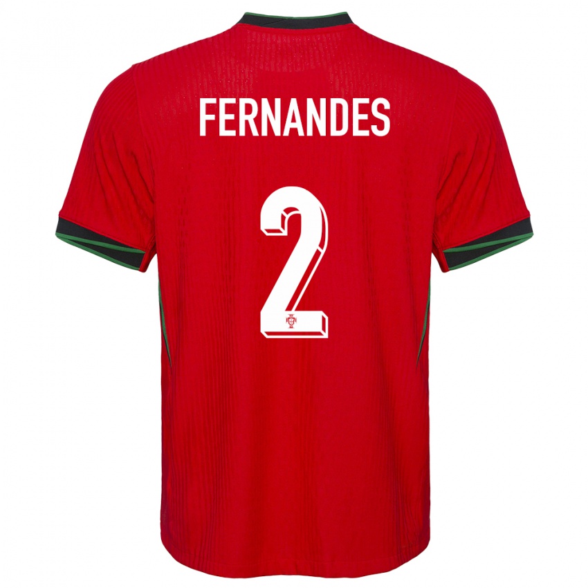 Mænd Portugal Martim Fernandes #2 Rød Hjemmebane Spillertrøjer 24-26 Trøje T-Shirt