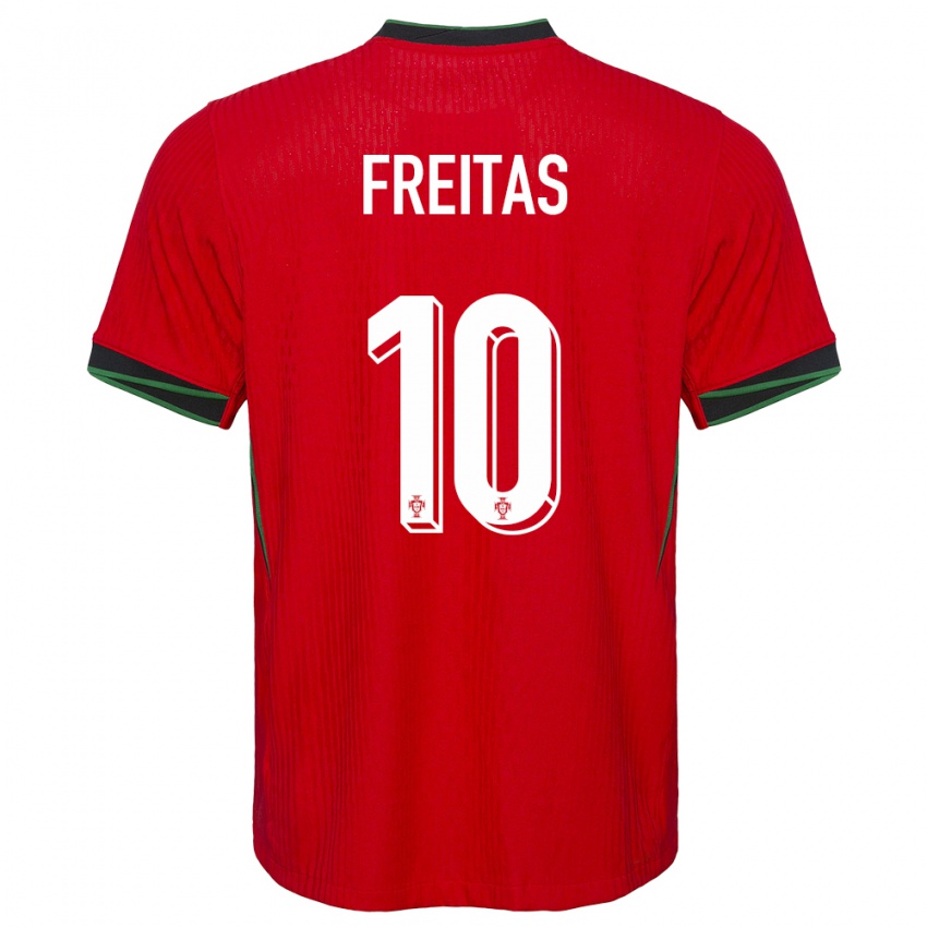 Mænd Portugal Tiago Freitas #10 Rød Hjemmebane Spillertrøjer 24-26 Trøje T-Shirt