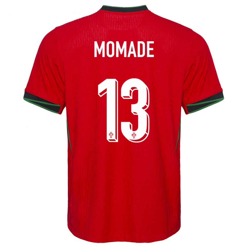 Mænd Portugal Rayhan Momade #13 Rød Hjemmebane Spillertrøjer 24-26 Trøje T-Shirt