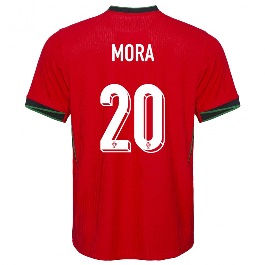 Mænd Portugal Rodrigo Mora #20 Rød Hjemmebane Spillertrøjer 24-26 Trøje T-Shirt