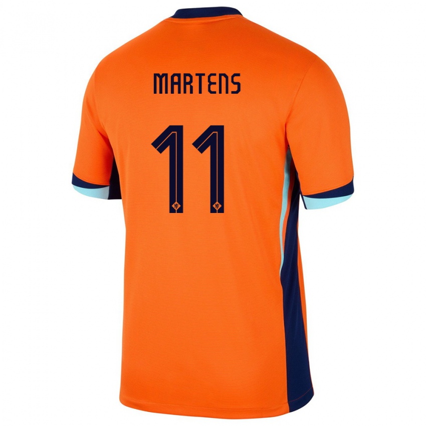 Mænd Holland Lieke Martens #11 Orange Hjemmebane Spillertrøjer 24-26 Trøje T-Shirt