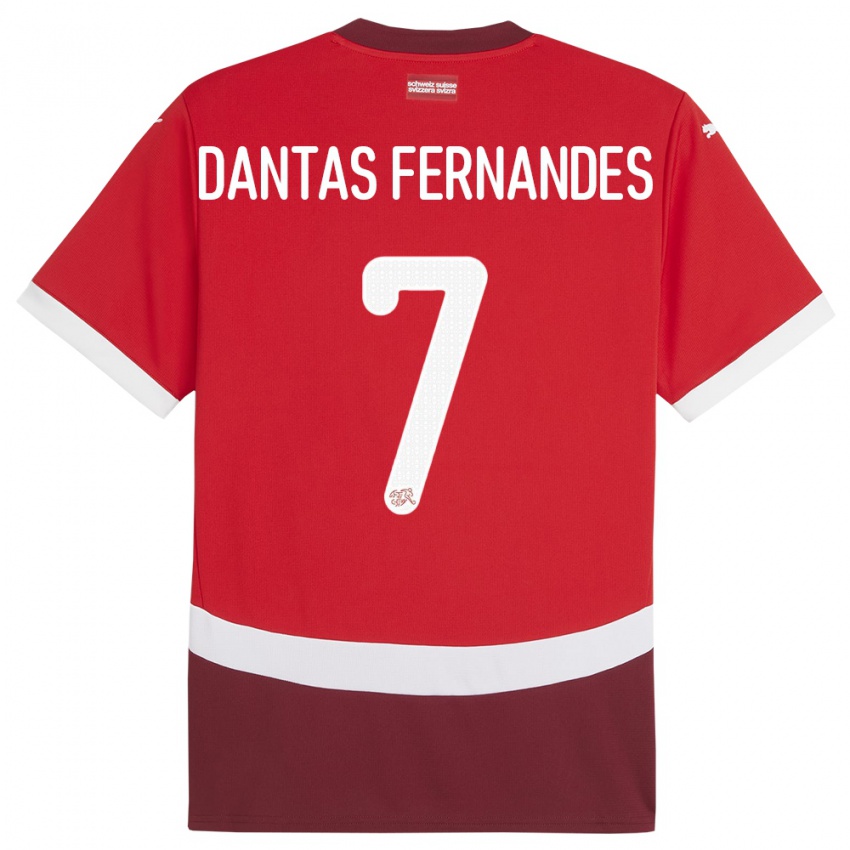 Mænd Schweiz Ronaldo Dantas Fernandes #7 Rød Hjemmebane Spillertrøjer 24-26 Trøje T-Shirt