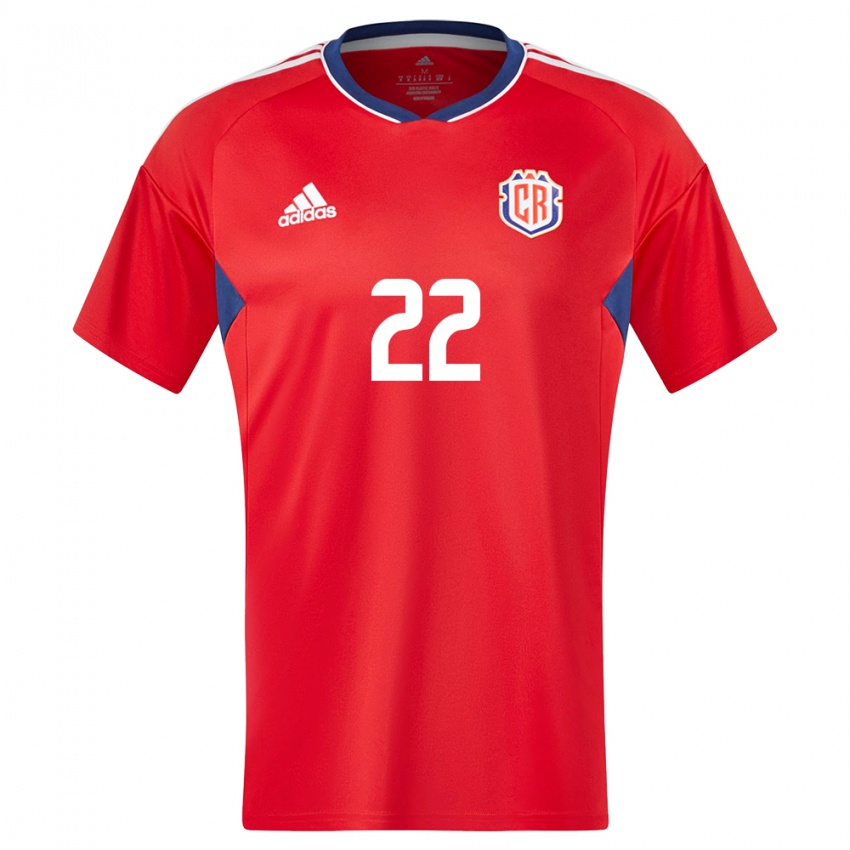 Mænd Costa Rica Cristel Sandi #22 Rød Hjemmebane Spillertrøjer 24-26 Trøje T-Shirt