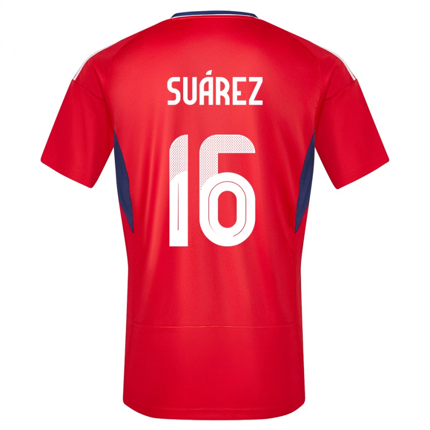 Mænd Costa Rica Aaron Suarez #16 Rød Hjemmebane Spillertrøjer 24-26 Trøje T-Shirt