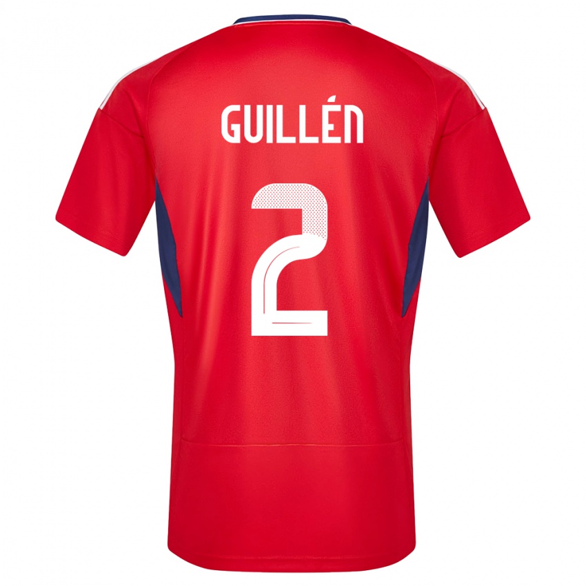 Mænd Costa Rica Gabriela Guillen #2 Rød Hjemmebane Spillertrøjer 24-26 Trøje T-Shirt