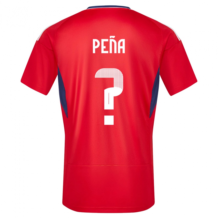 Mænd Costa Rica Randy Pena #0 Rød Hjemmebane Spillertrøjer 24-26 Trøje T-Shirt