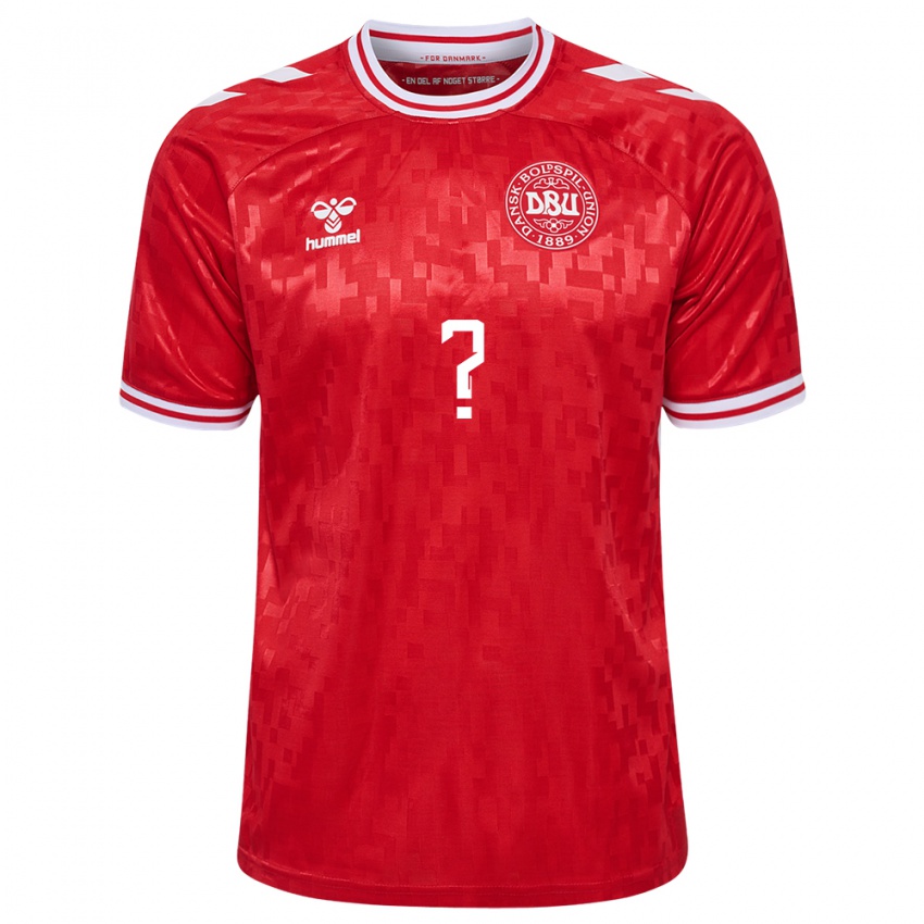 Mænd Danmark Tobias Elnegaard #0 Rød Hjemmebane Spillertrøjer 24-26 Trøje T-Shirt