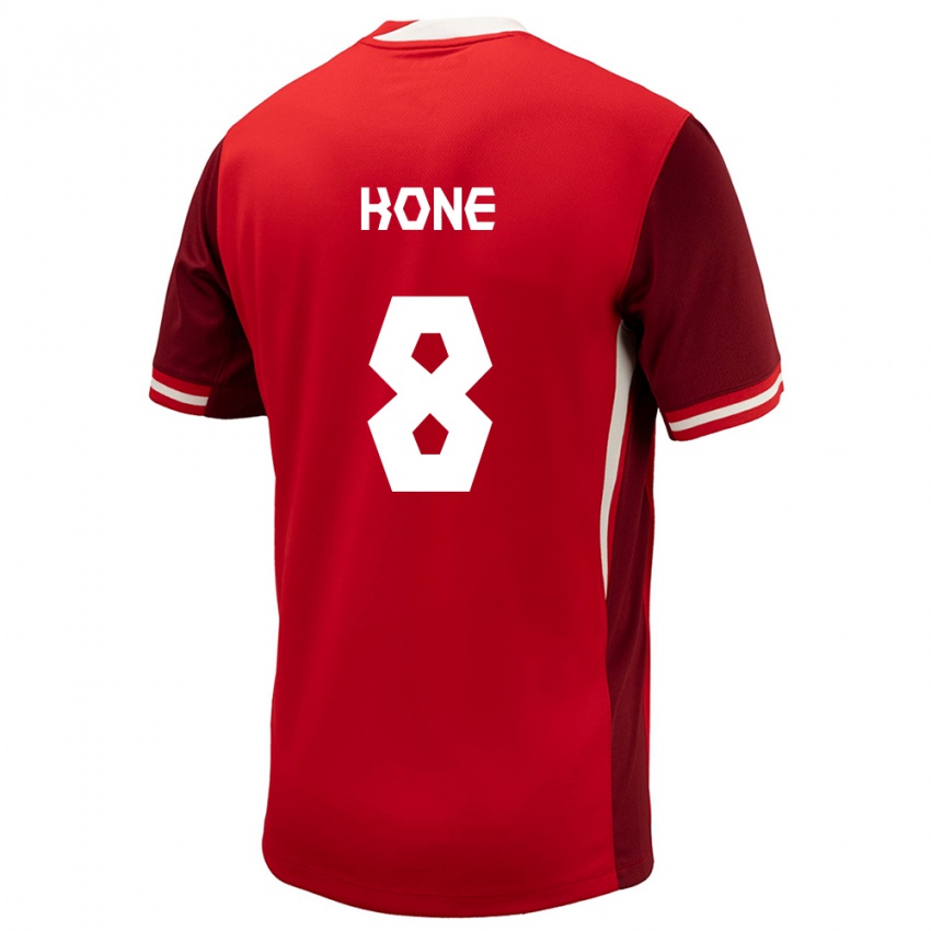 Mænd Canada Ismael Kone #8 Rød Hjemmebane Spillertrøjer 24-26 Trøje T-Shirt