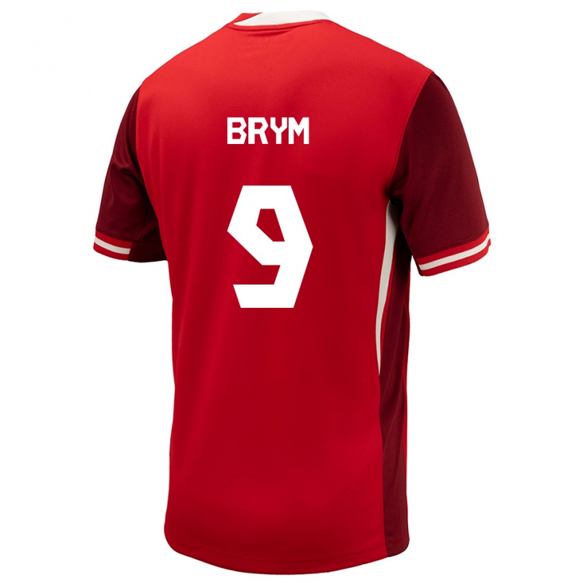 Mænd Canada Charles Andreas Brym #9 Rød Hjemmebane Spillertrøjer 24-26 Trøje T-Shirt