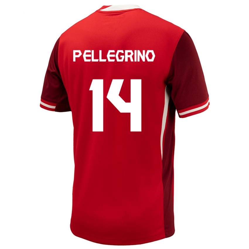 Mænd Canada Gabriel Pellegrino #14 Rød Hjemmebane Spillertrøjer 24-26 Trøje T-Shirt