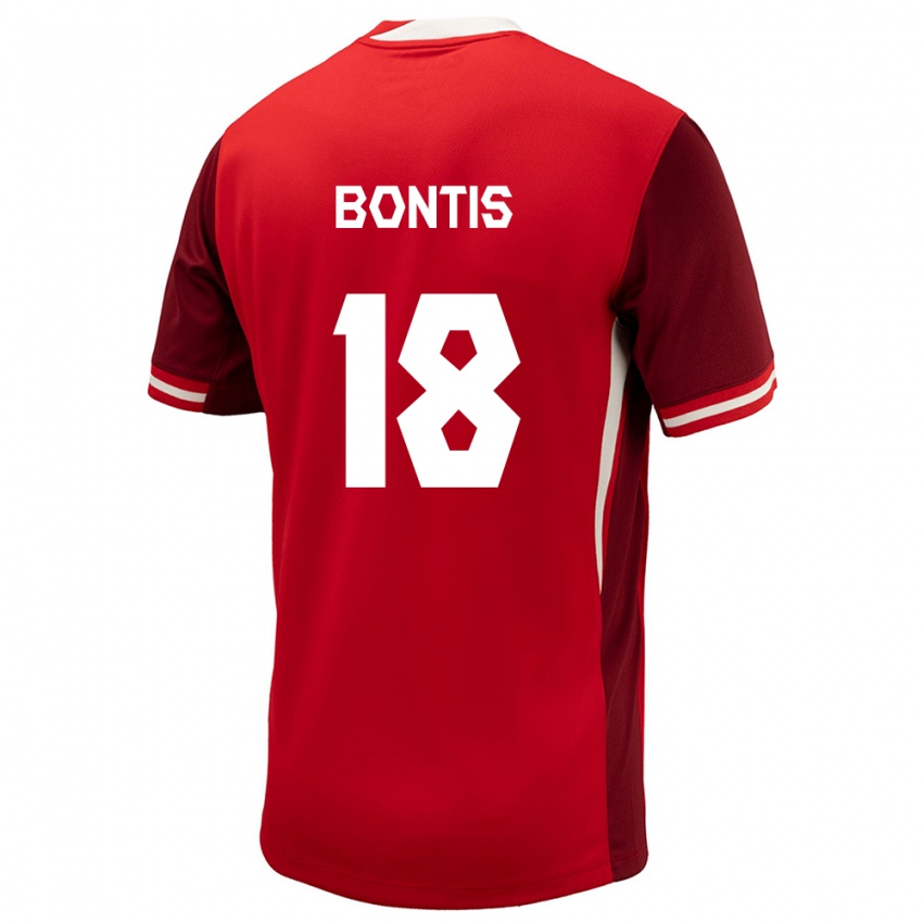 Mænd Canada Dino Bontis #18 Rød Hjemmebane Spillertrøjer 24-26 Trøje T-Shirt