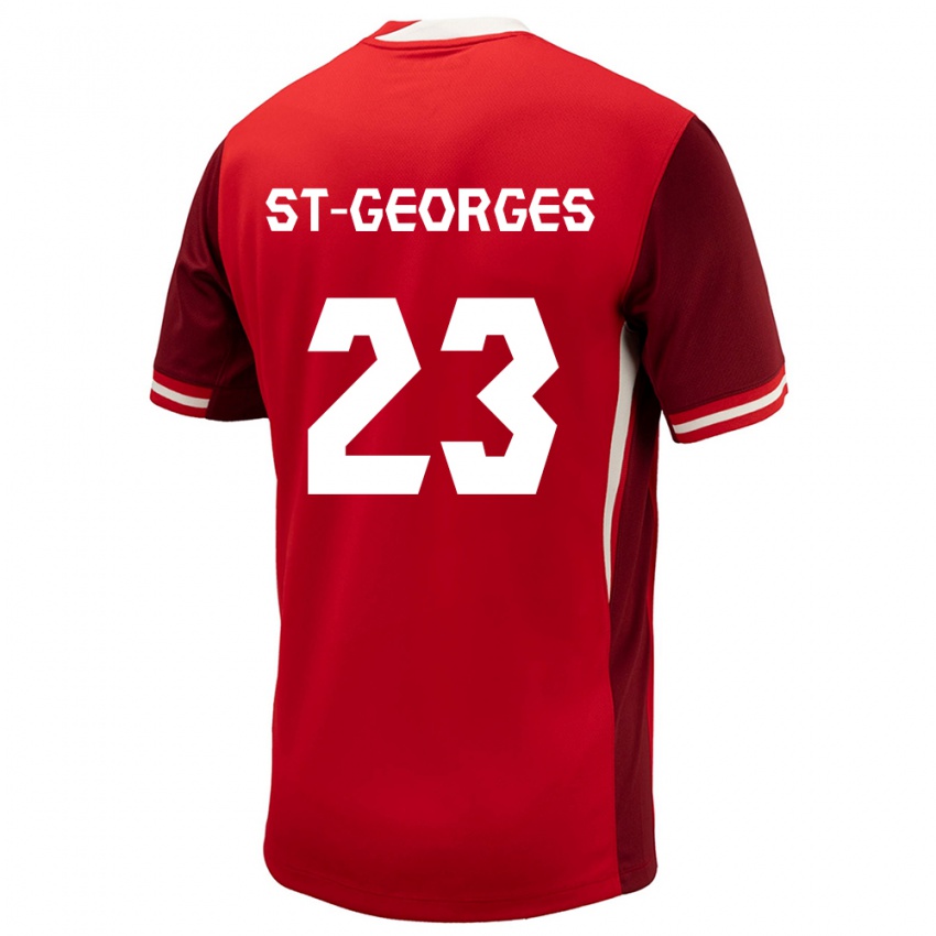 Mænd Canada Bianca St Georges #23 Rød Hjemmebane Spillertrøjer 24-26 Trøje T-Shirt